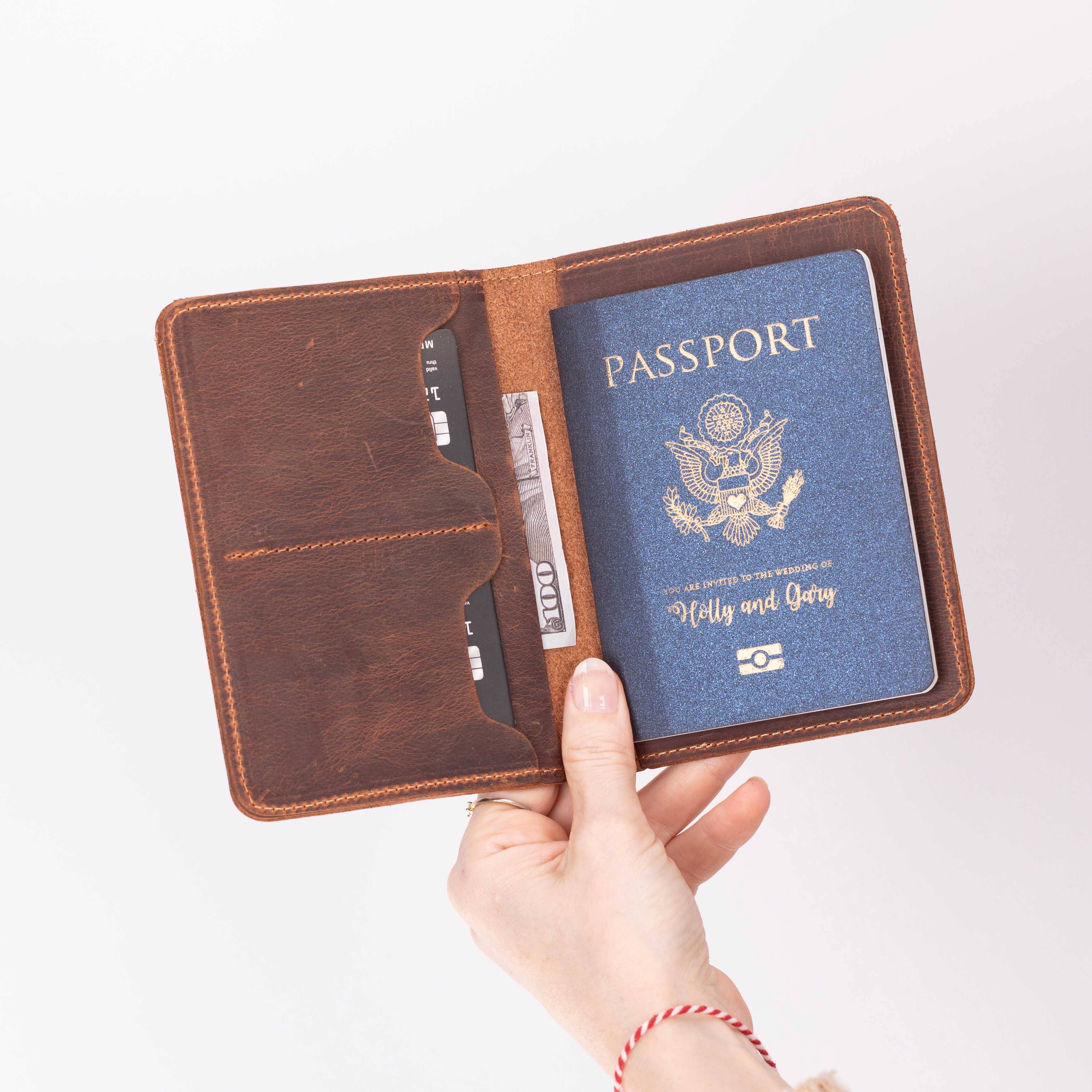 Nomera Handmade Personalized Leather Passport Wallet