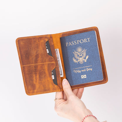 Nomera Handmade Personalized Leather Passport Wallet