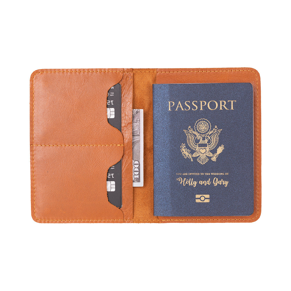 Nomera Handmade Personalized Leather Passport Wallet