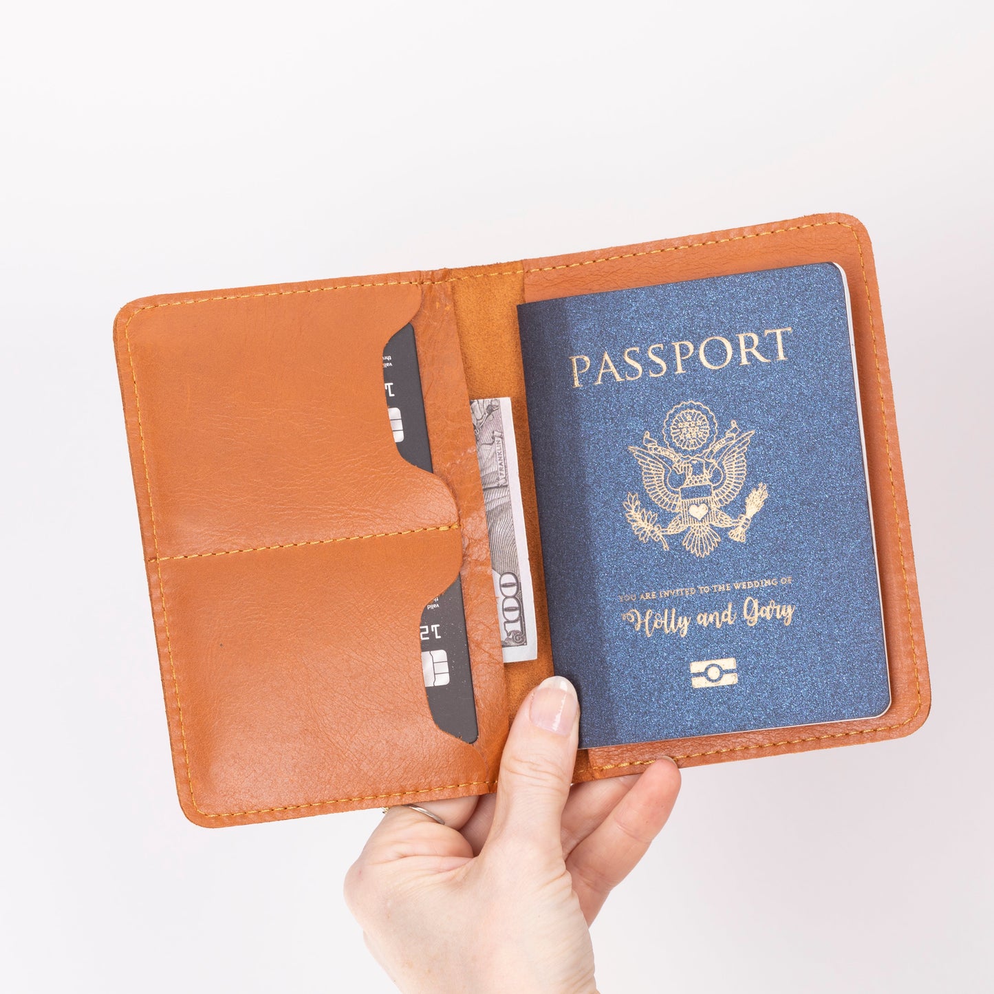 Nomera Handmade Personalized Leather Passport Wallet