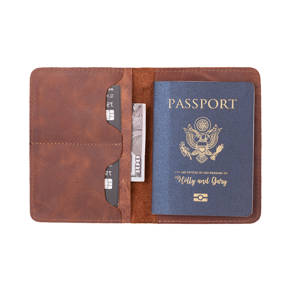 Nomera Handmade Personalized Leather Passport Wallet