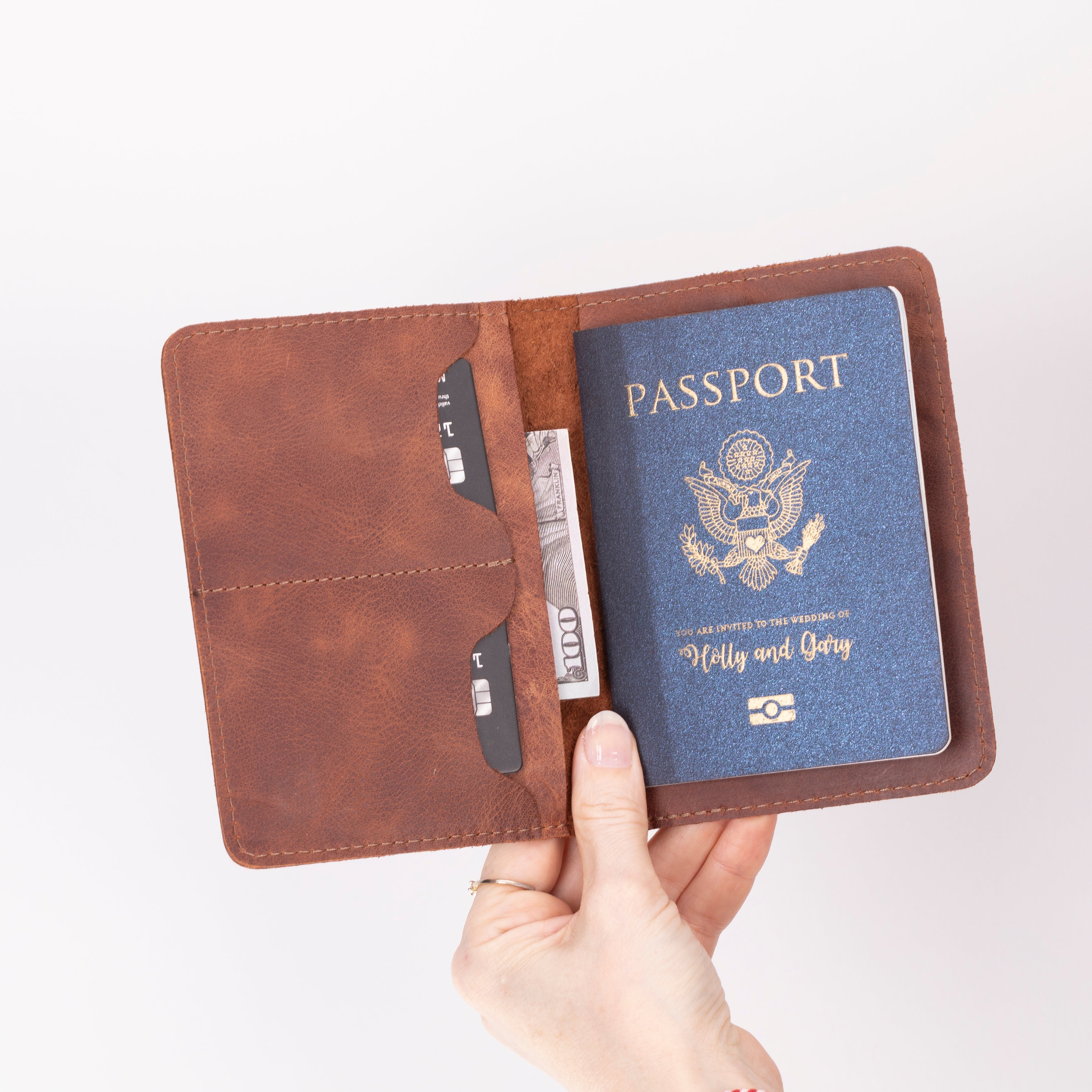 Nomera Handmade Personalized Leather Passport Wallet