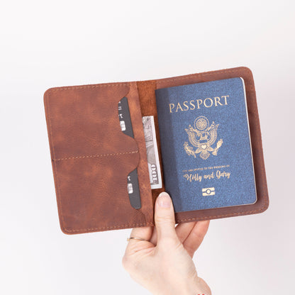 Nomera Handmade Personalized Leather Passport Wallet