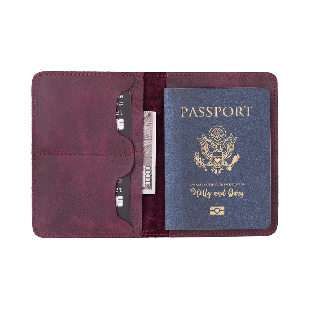 Nomera Handmade Personalized Leather Passport Wallet