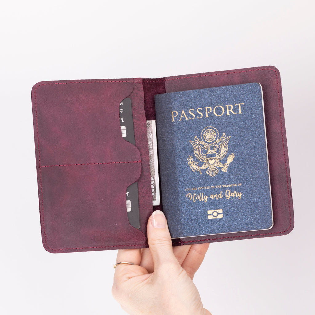 Nomera Handmade Personalized Leather Passport Wallet