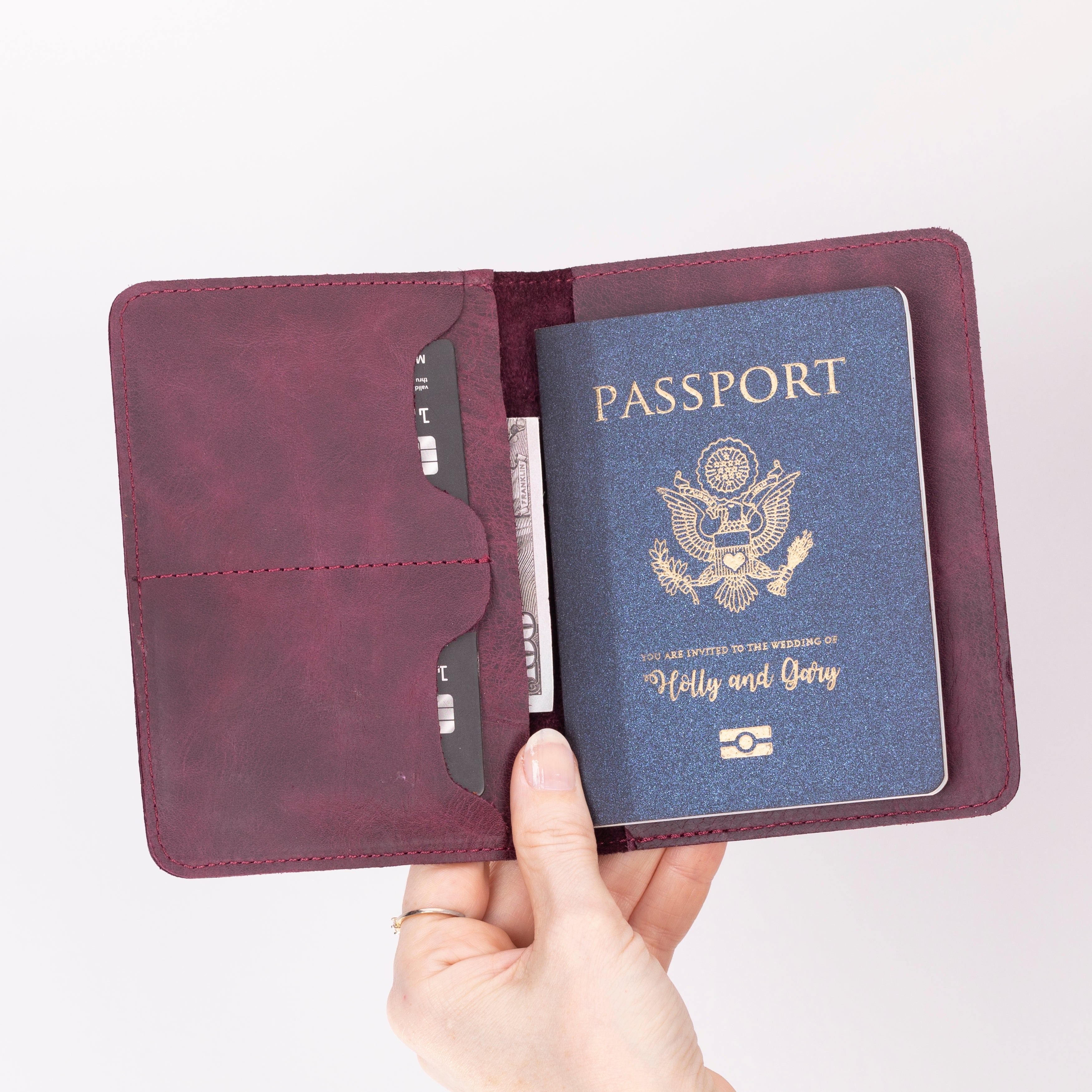 Nomera Handmade Personalized Leather Passport Wallet