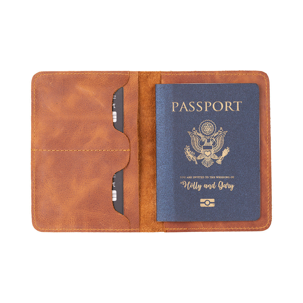 Nomera Handmade Personalized Leather Passport Wallet