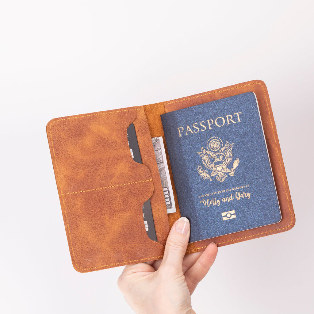 Nomera Handmade Personalized Leather Passport Wallet