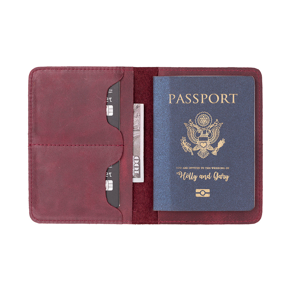 Nomera Handmade Personalized Leather Passport Wallet