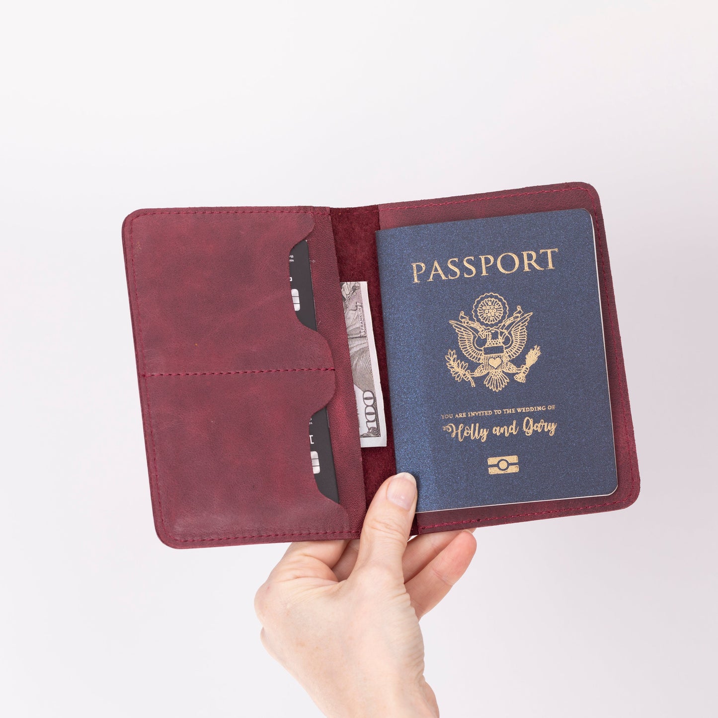 Nomera Handmade Personalized Leather Passport Wallet