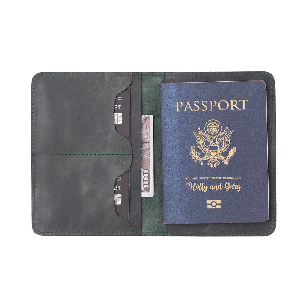 Nomera Handmade Personalized Leather Passport Wallet