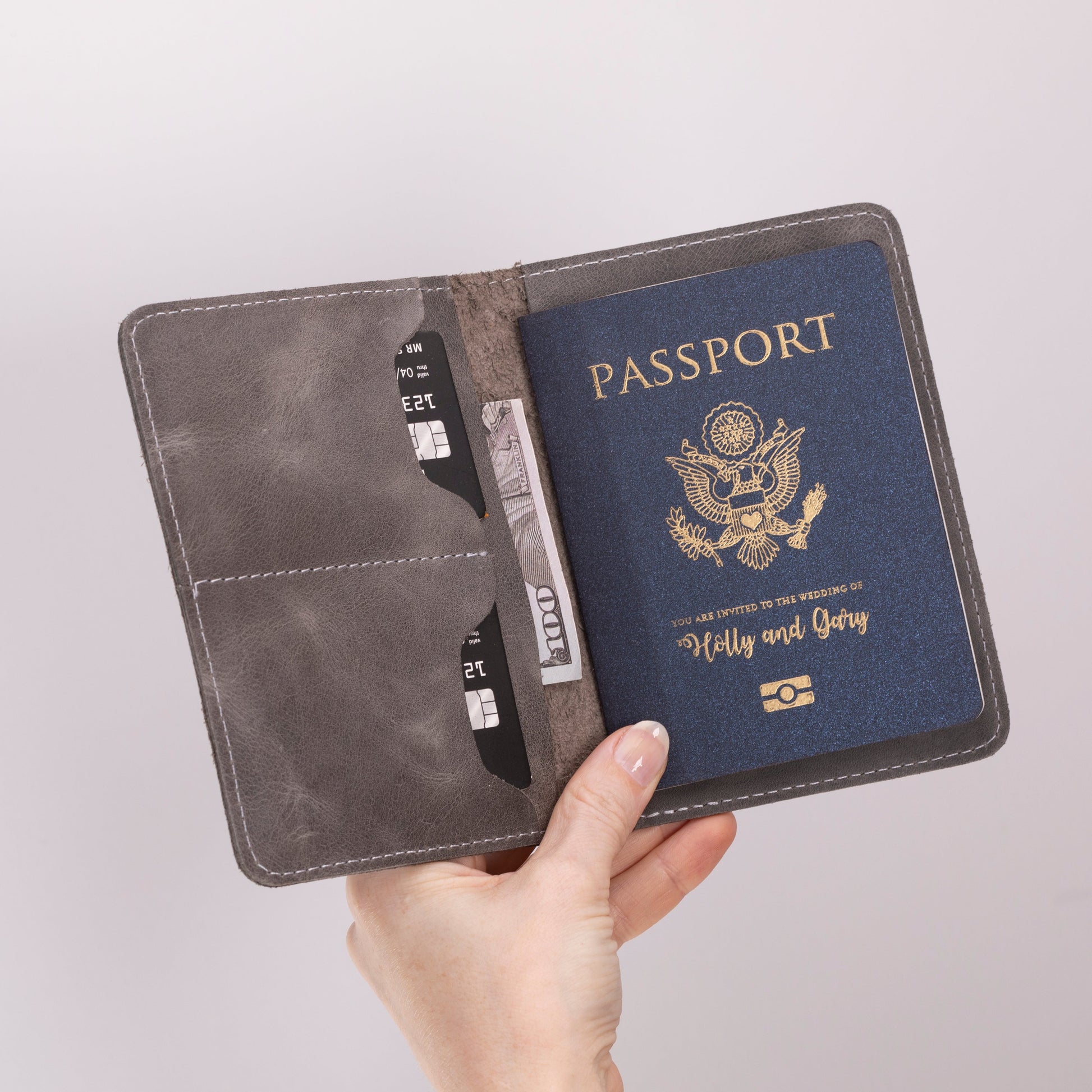 Nomera Handmade Personalized Leather Passport Wallet