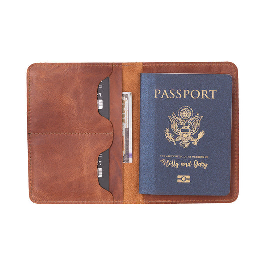 Nomera Handmade Personalized Leather Passport Wallet