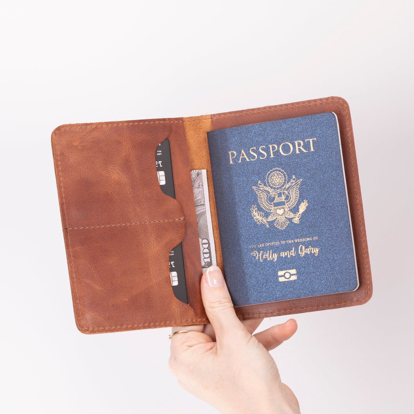 Nomera Handmade Personalized Leather Passport Wallet