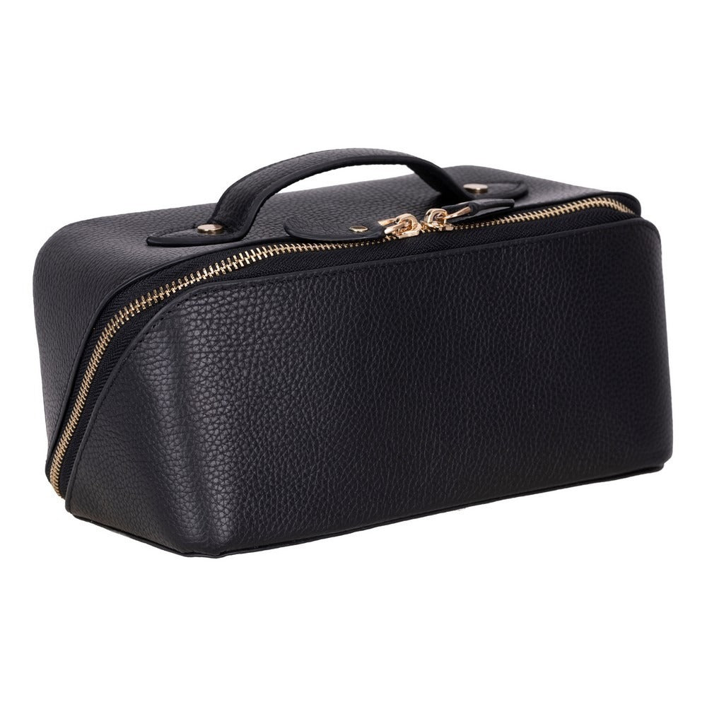 Novara Leather Travel Makeup Bag Organizer