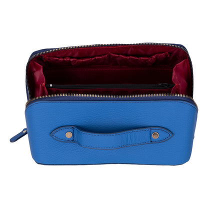 Novara Leather Travel Makeup Bag Organizer