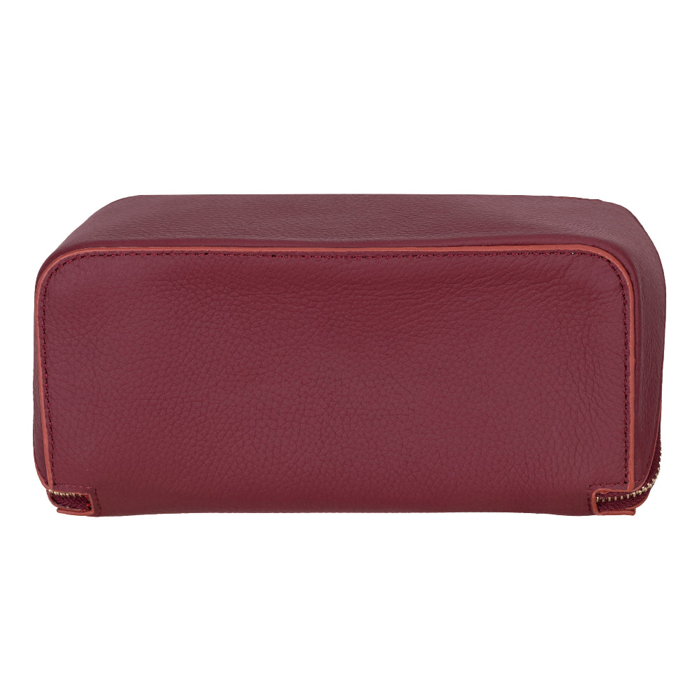 Novara Leather Travel Makeup Bag Organizer
