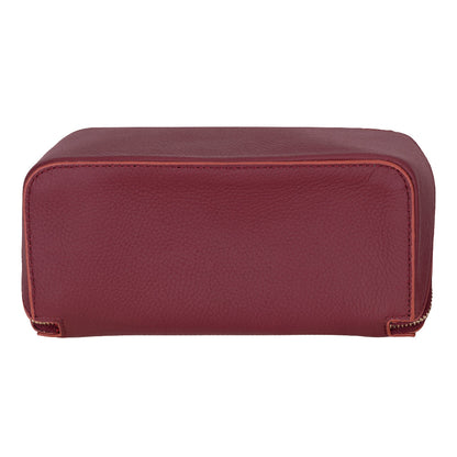 Novara Leather Travel Makeup Bag Organizer