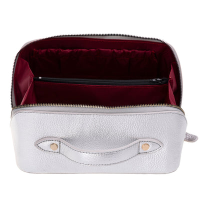 Novara Leather Travel Makeup Bag Organizer