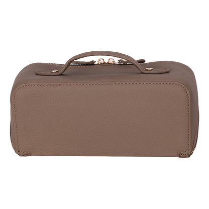 Novara Leather Travel Makeup Bag Organizer