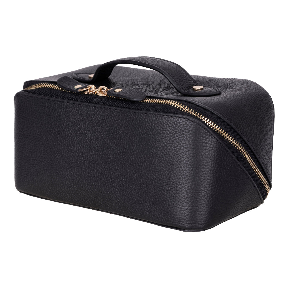 Novara Leather Travel Makeup Bag Organizer