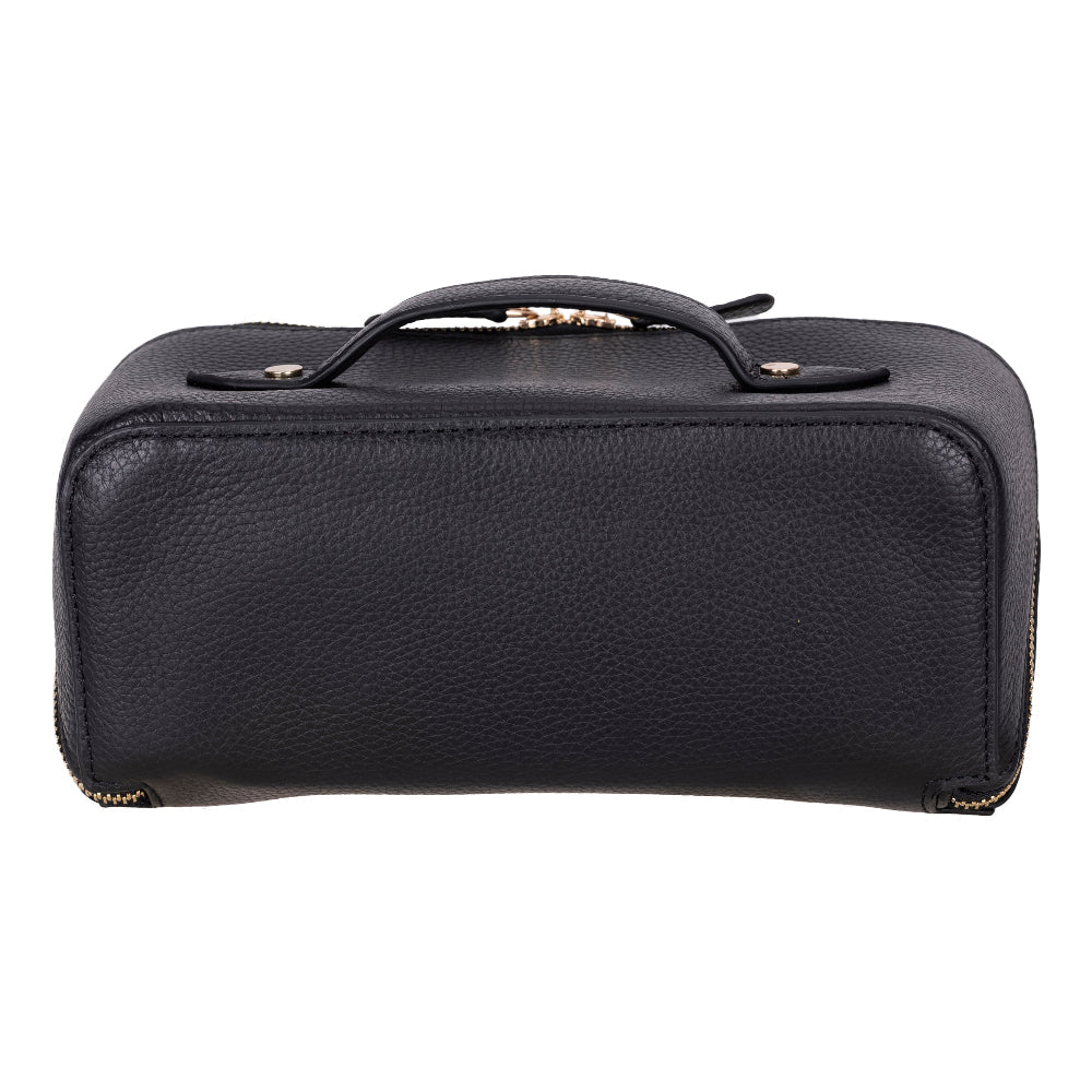 Novara Leather Travel Makeup Bag Organizer