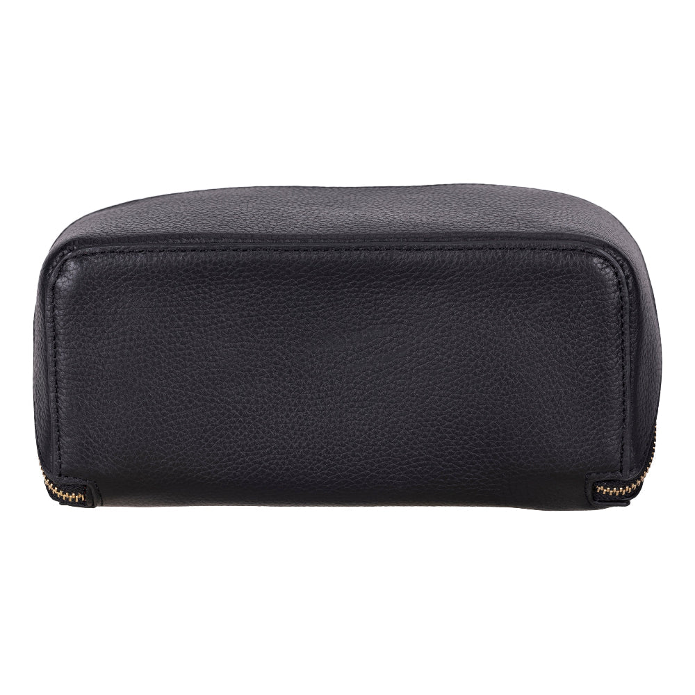 Novara Leather Travel Makeup Bag Organizer