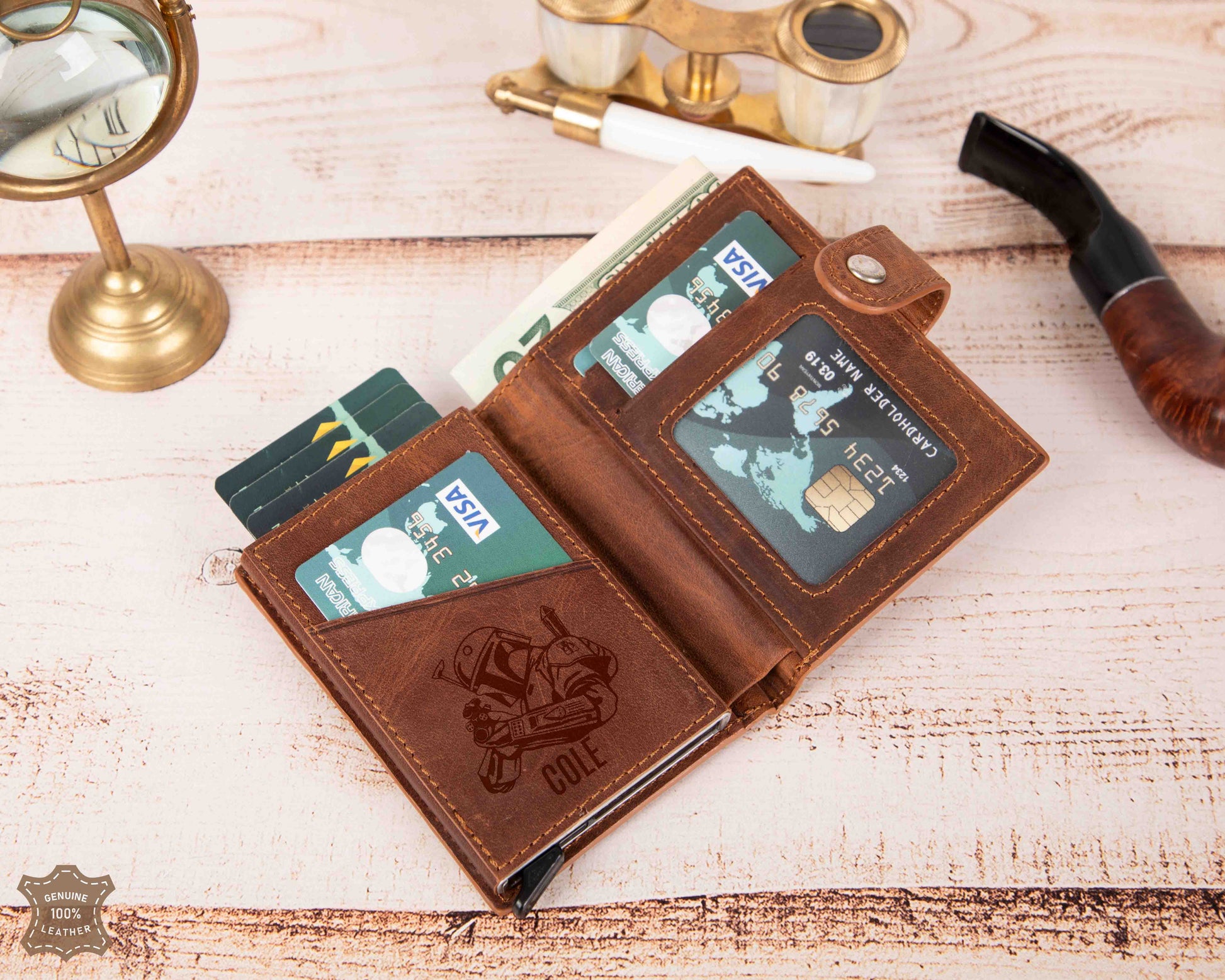Palermo Leather Mechanical RFID Card Holder