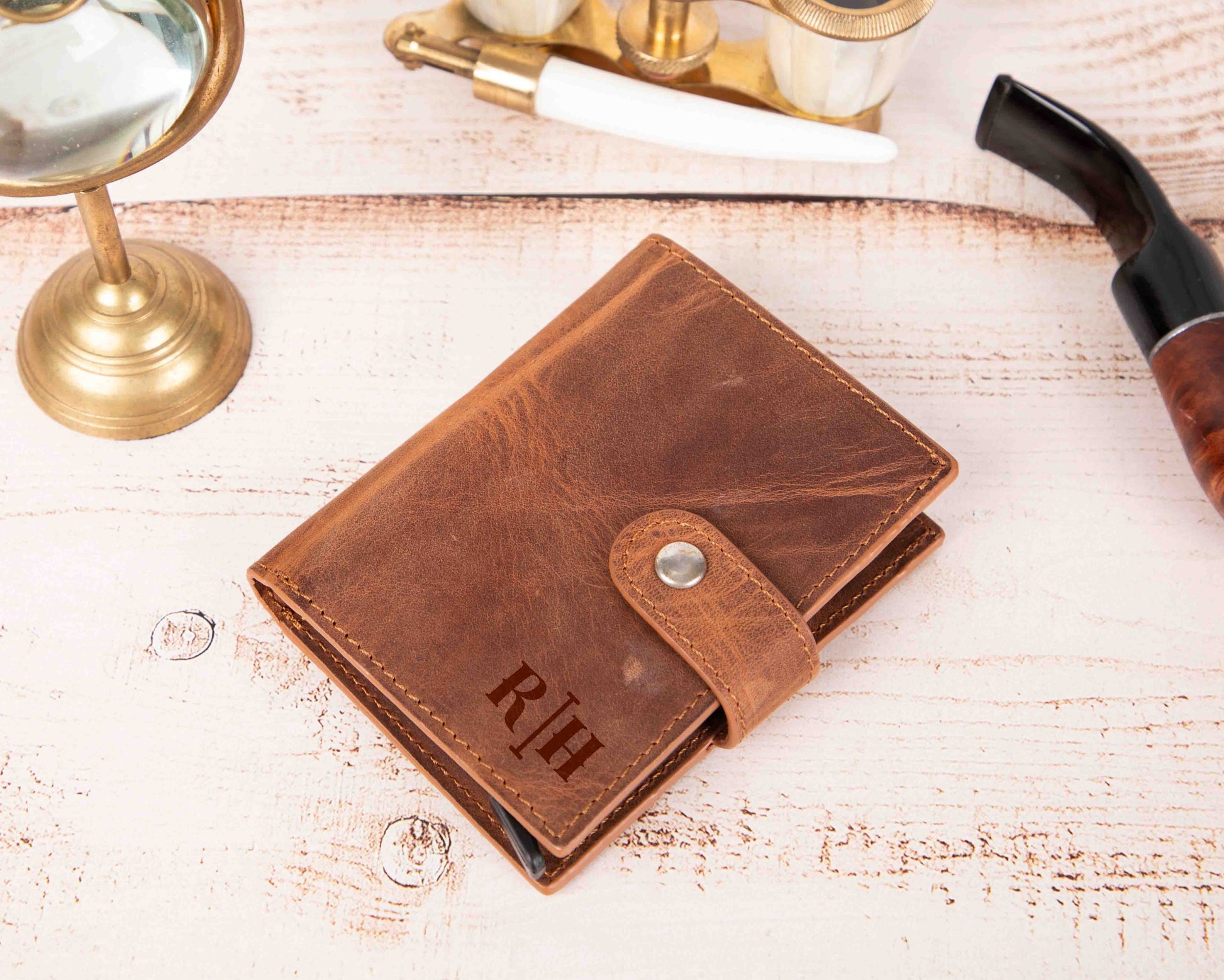 Palermo Leather Mechanical RFID Card Holder