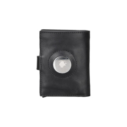 Palertag Zip Mechanical Smart Leather Card Holder With Air Tag Slot