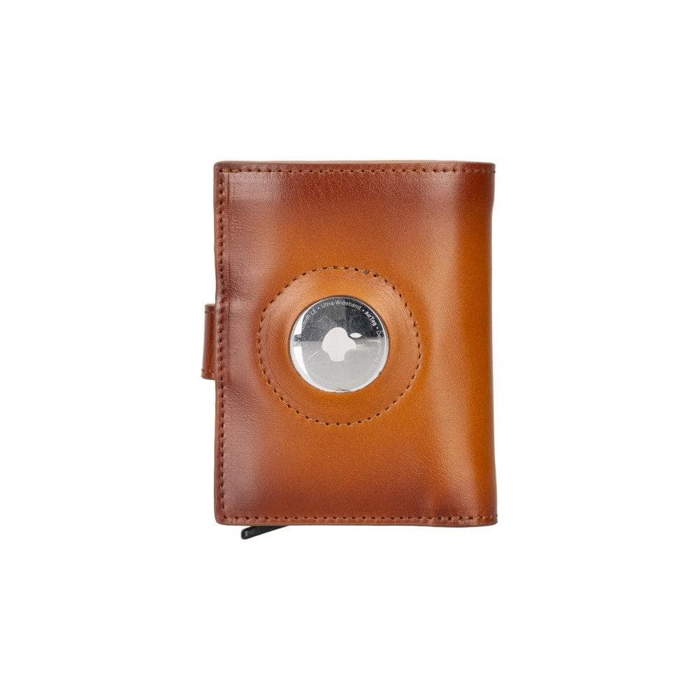 Palertag Zip Mechanical Smart Leather Card Holder With Air Tag Slot