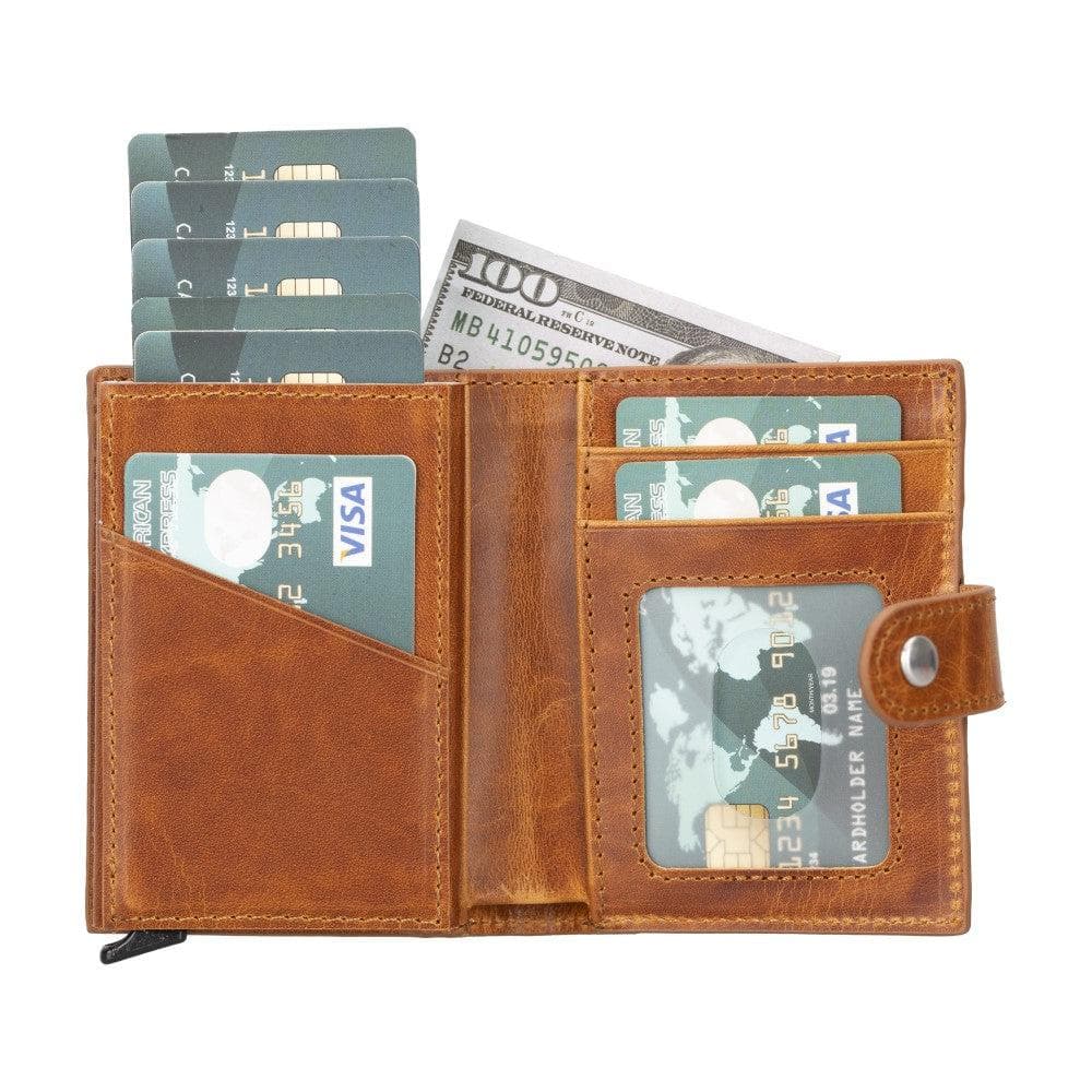 Palertag Zip Mechanical Smart Leather Card Holder With Air Tag Slot