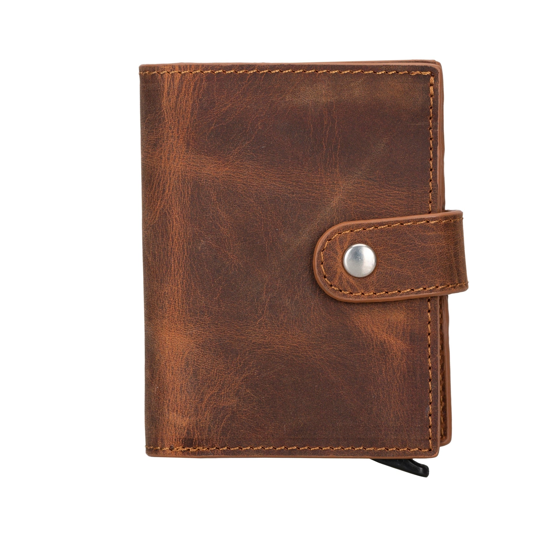 Palertag Zip Mechanical Smart Leather Card Holder With Air Tag Slot