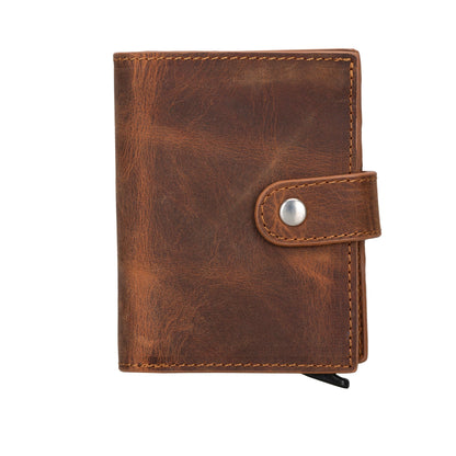 Palertag Zip Mechanical Smart Leather Card Holder With Air Tag Slot