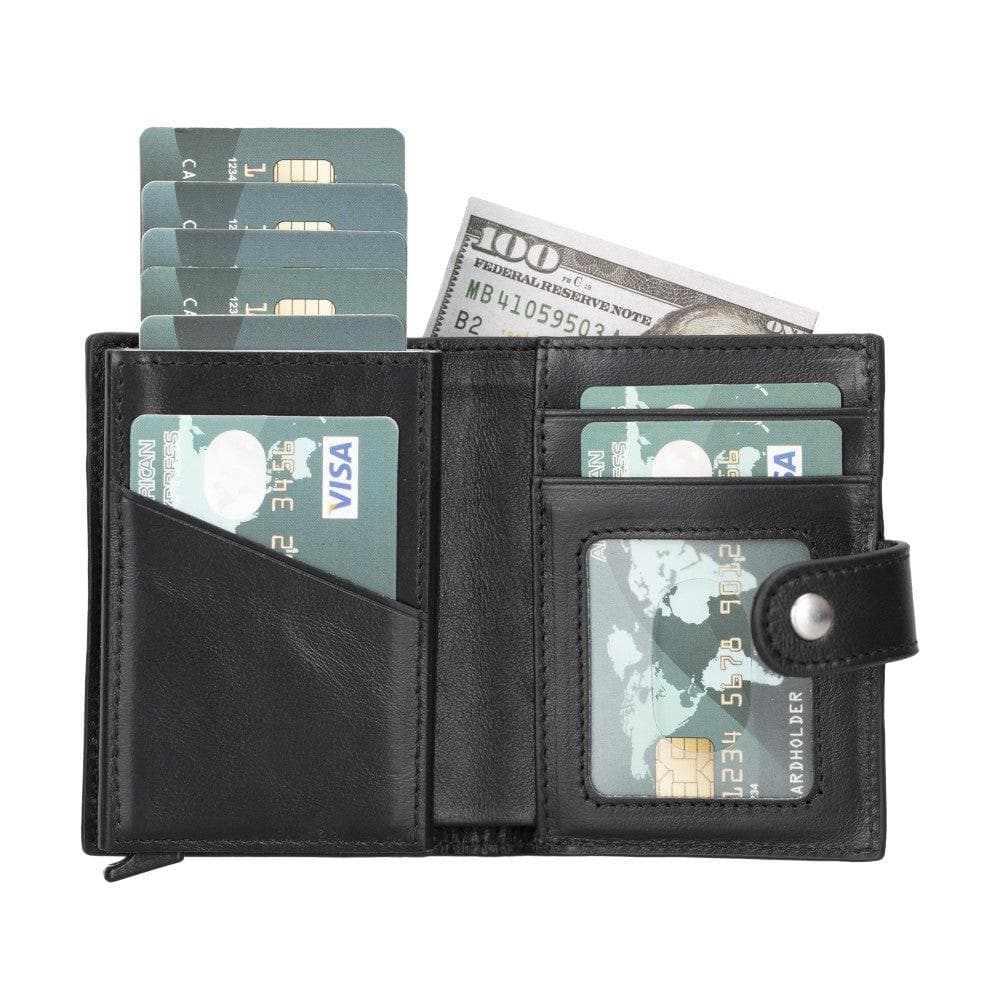Palertag Zip Mechanical Smart Leather Card Holder With Air Tag Slot