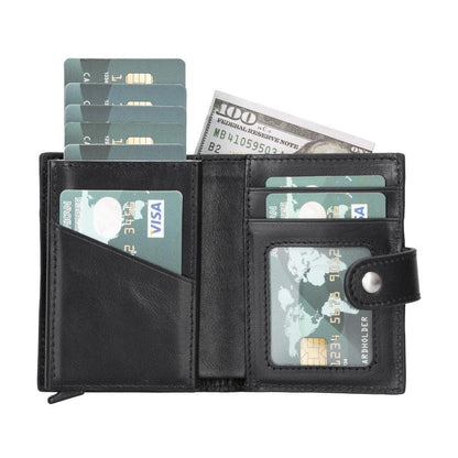 Palertag Zip Mechanical Smart Leather Card Holder With Air Tag Slot