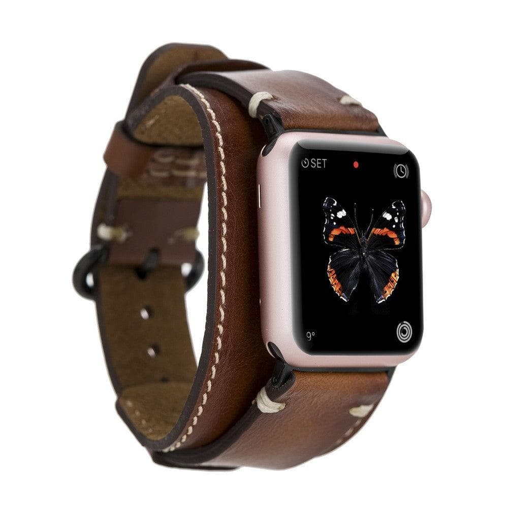 Leather Apple Watch Bands - Pulsar Cuff Style 
