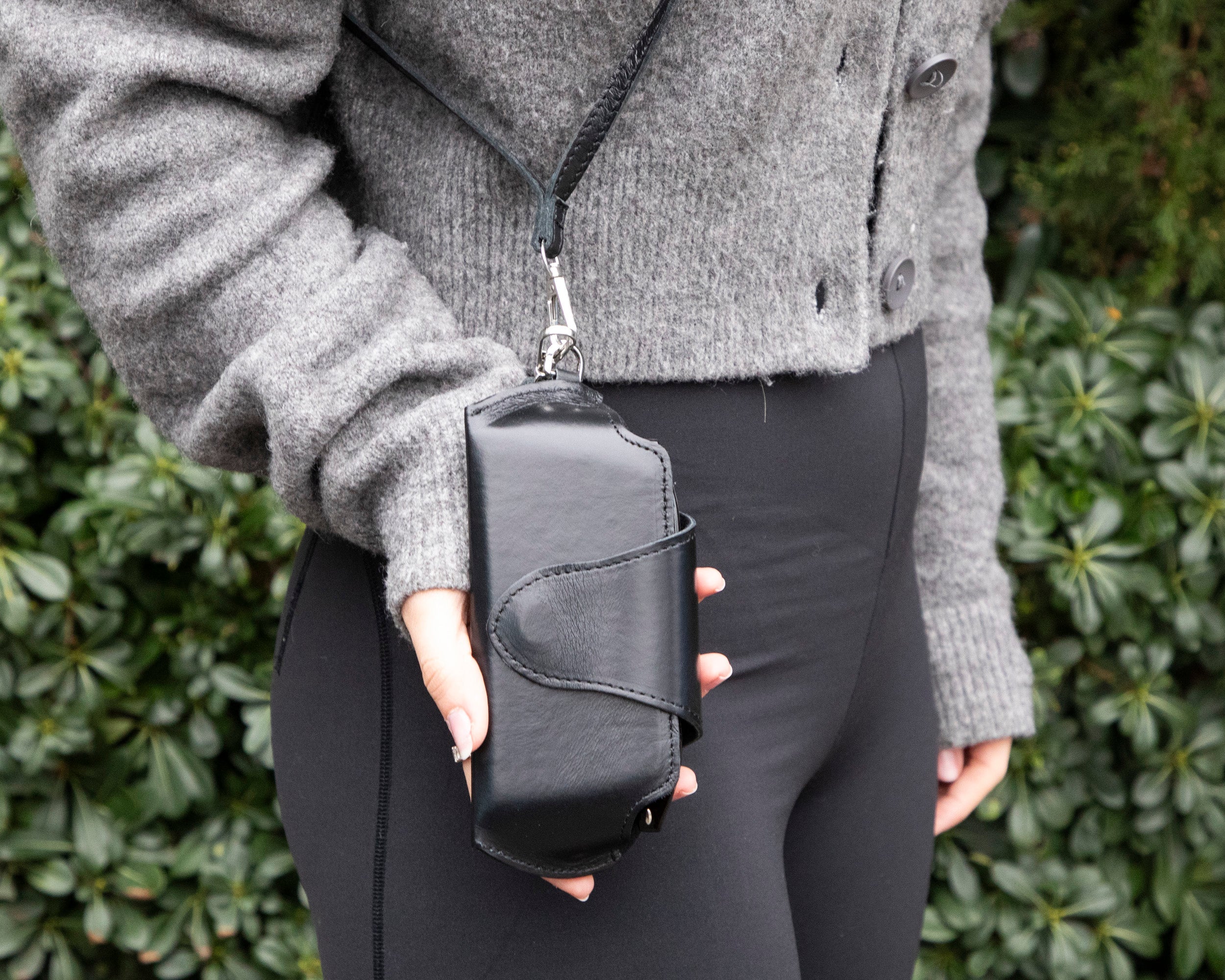 Riviera Leather Glasses Case with Strap