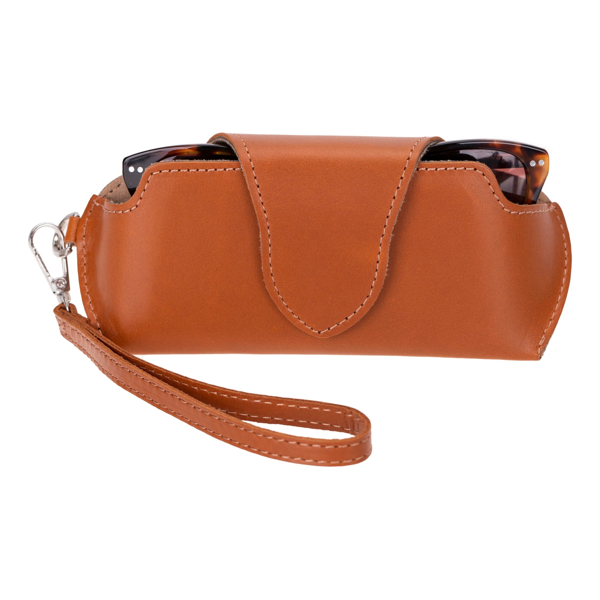 Riviera Leather Glasses Case with Strap