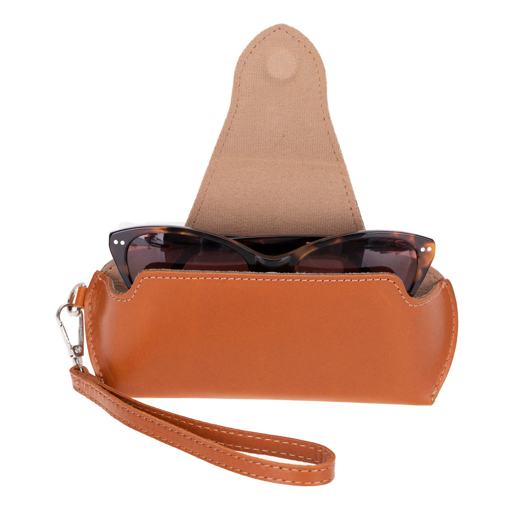 Riviera Leather Glasses Case with Strap