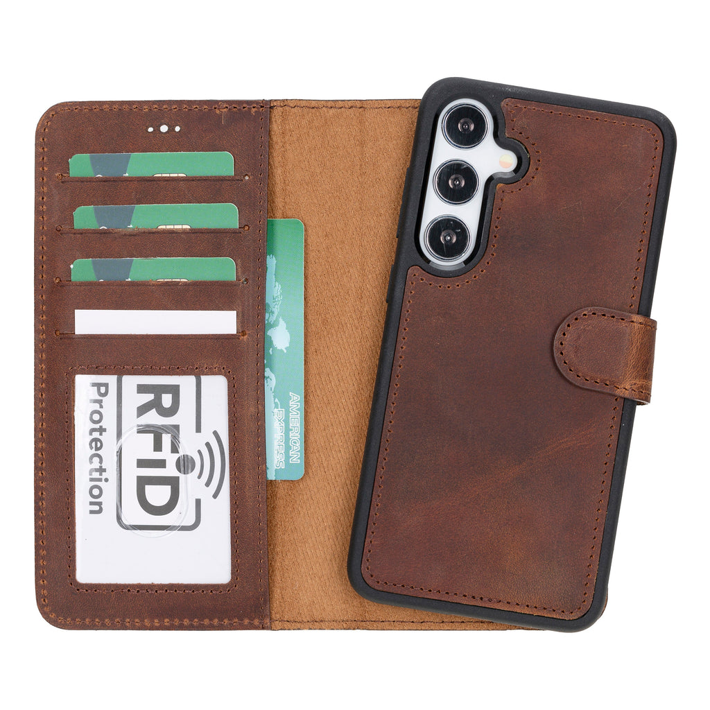 Samsung Galaxy S24 Plus Leather Detachable Wallet Case