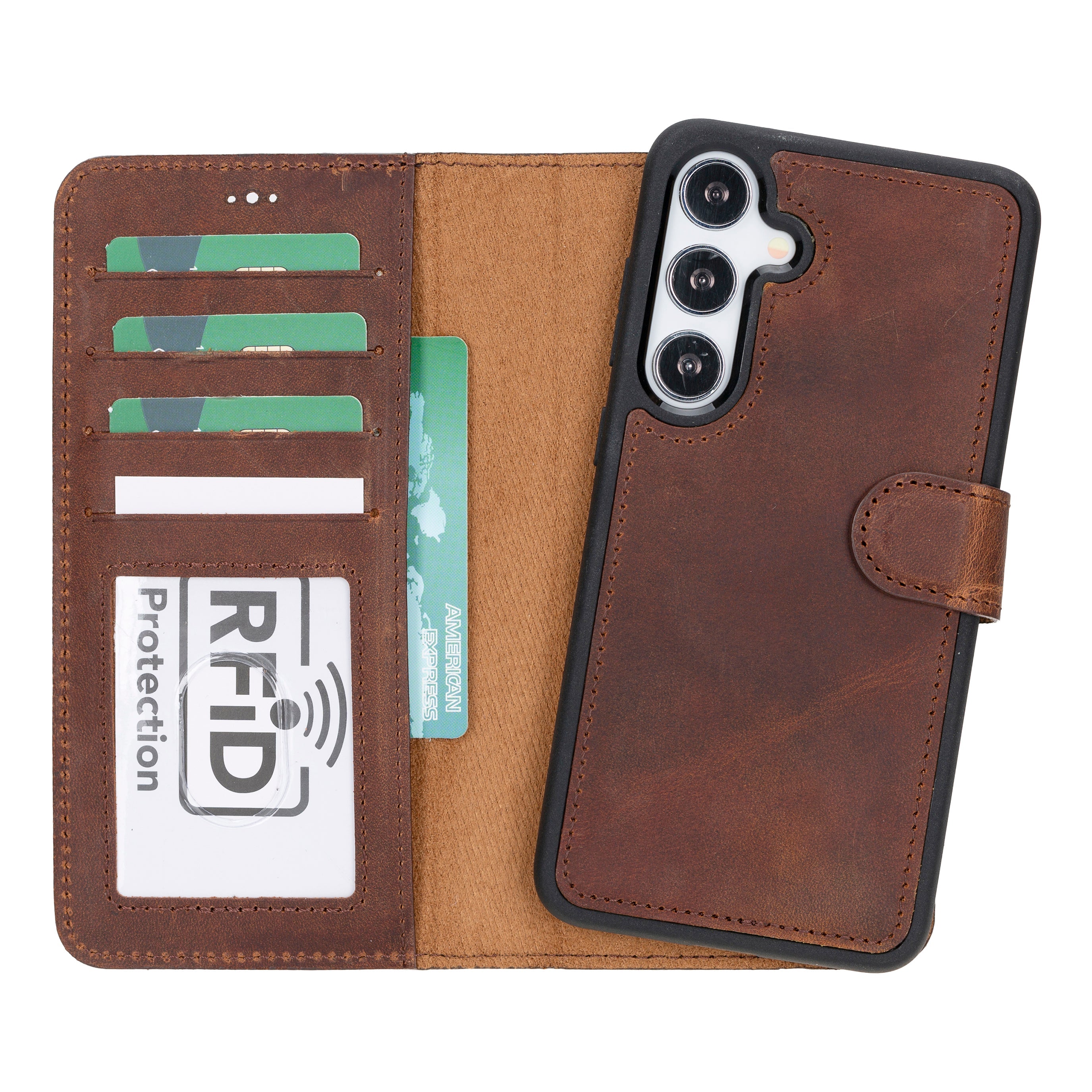 Samsung Galaxy S24 Plus Leather Detachable Wallet Case