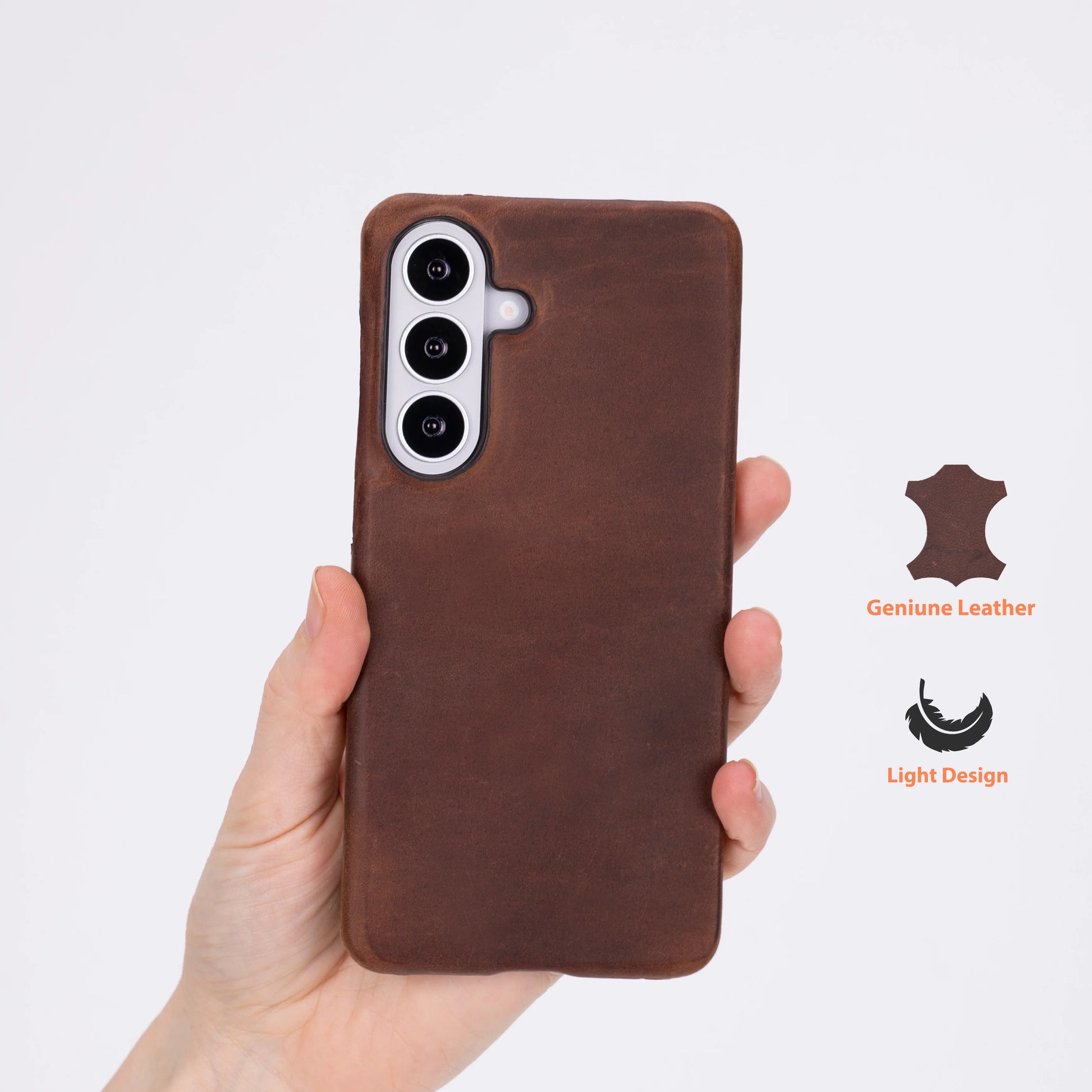 Samsung Galaxy S26 Plus Genuine Leather Case - Ultra-Slim Magnetic