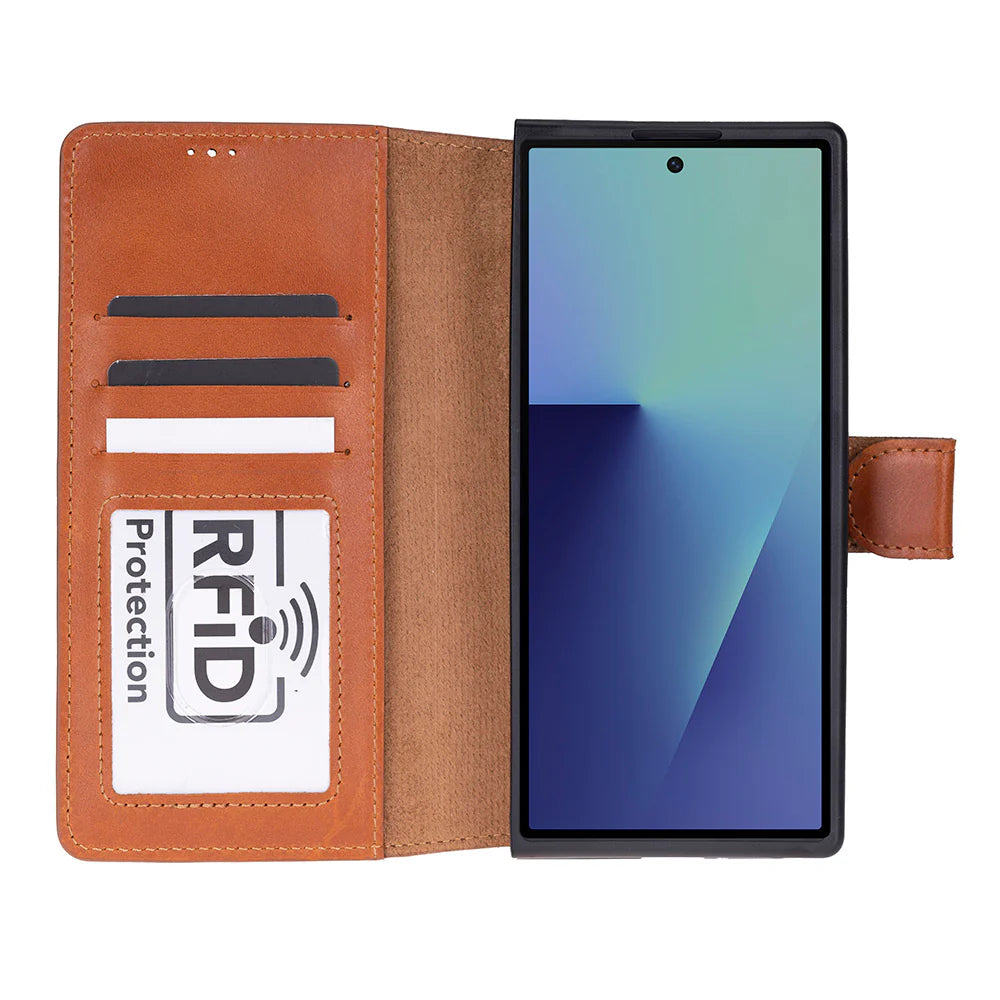 Samsung Galaxy Z Fold 7 Detachable Leather Wallet Case