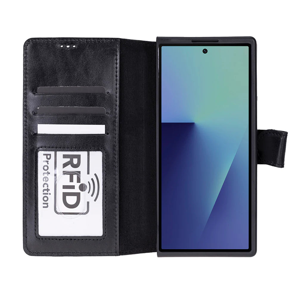 Samsung Galaxy Z Fold 7 Detachable Leather Wallet Case