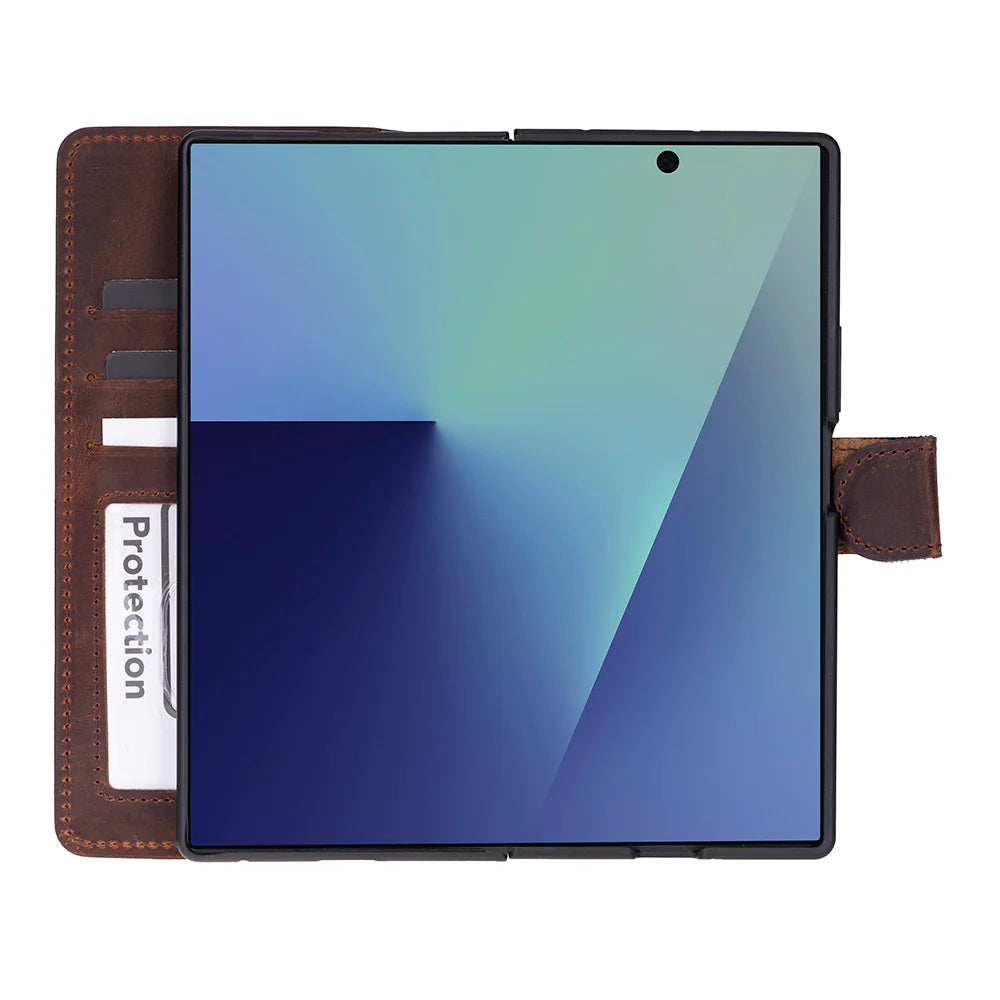 Samsung Galaxy Z Fold 7 Detachable Leather Wallet Case