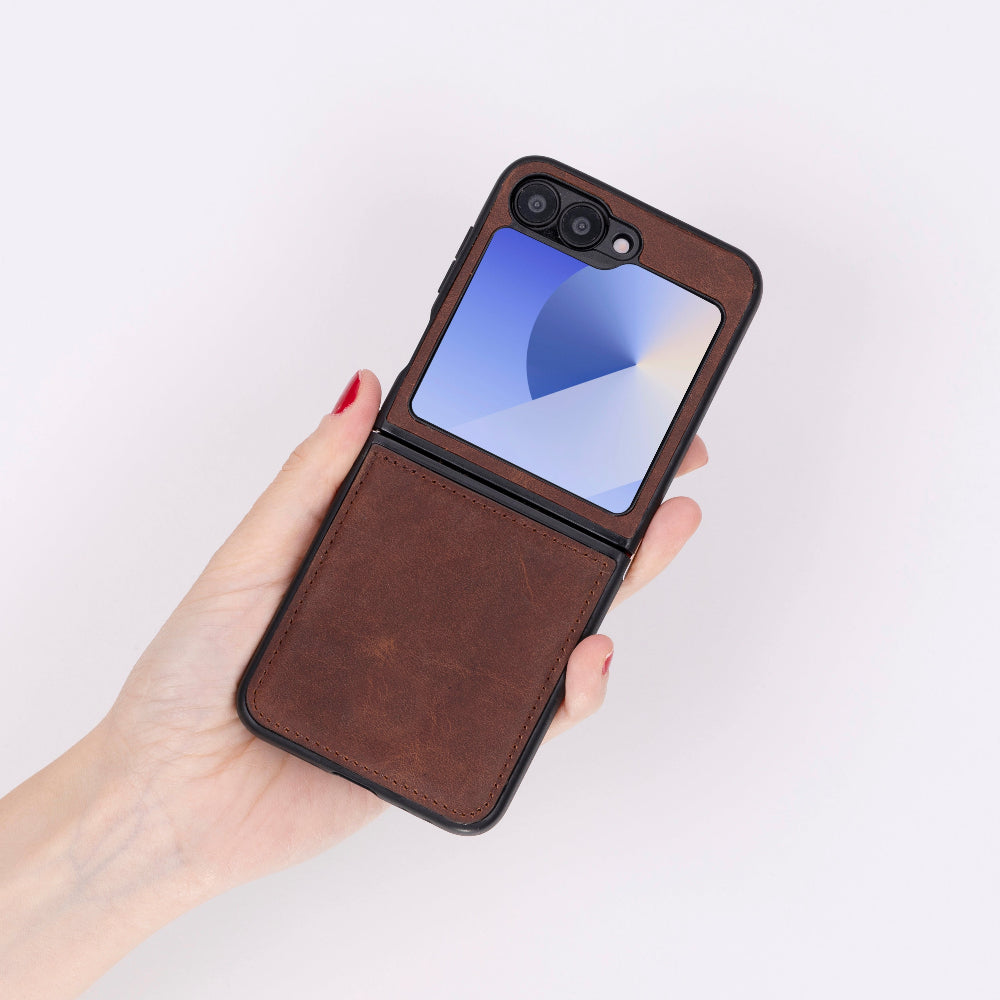 Samsung Z Flip 6 Leather Case