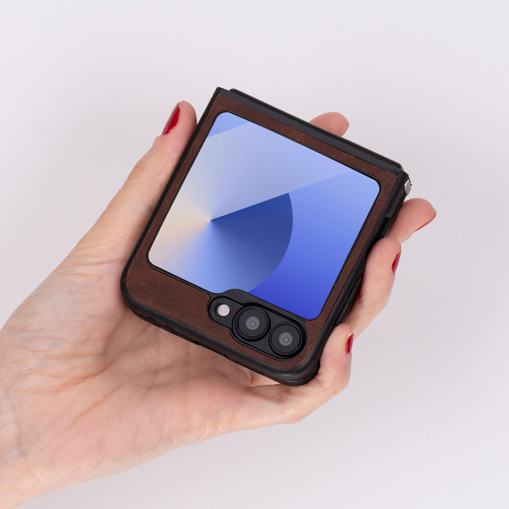 Samsung Z Flip 6 Leather Case