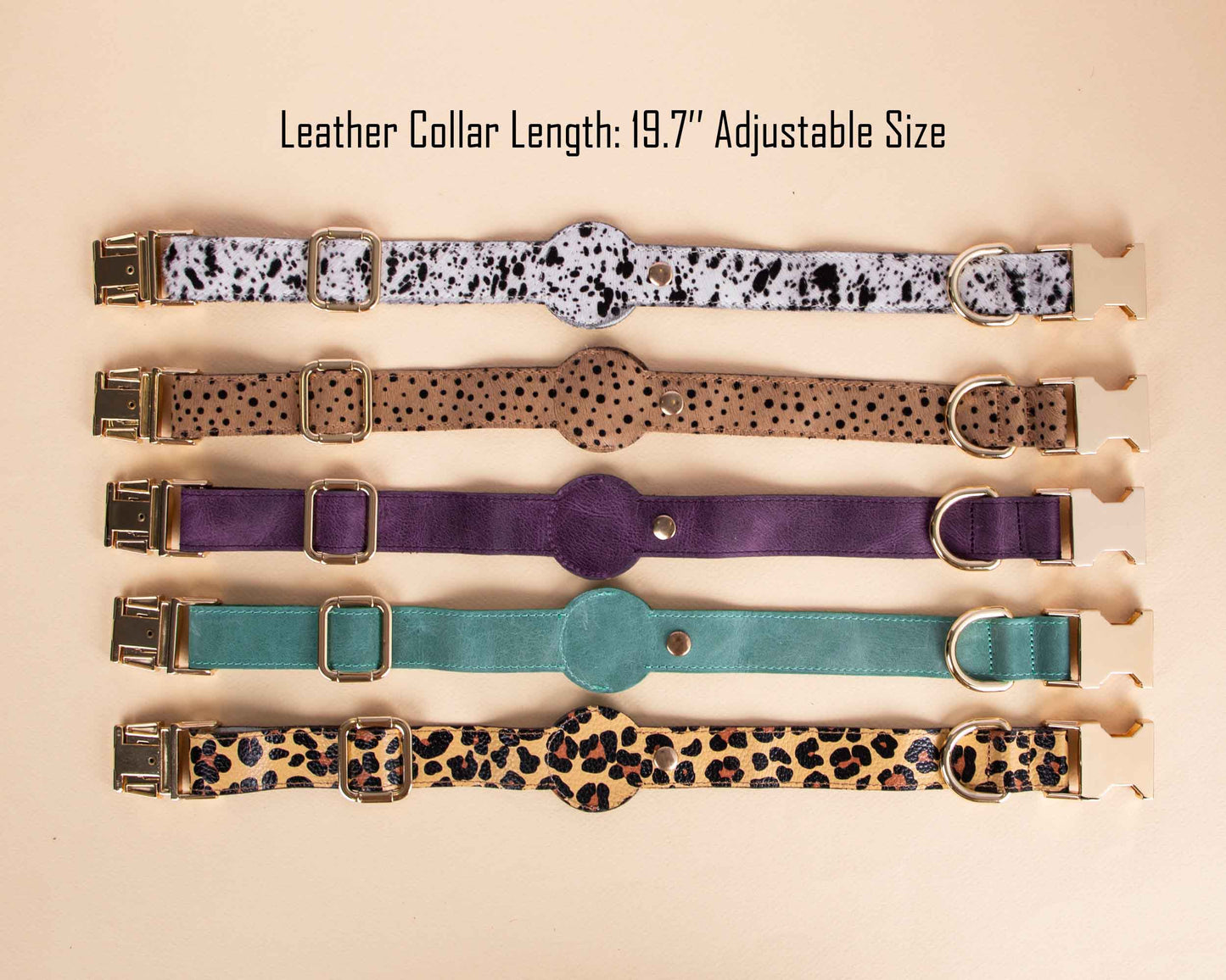 Scooby Leather Dog Collar With Air Tag Slot