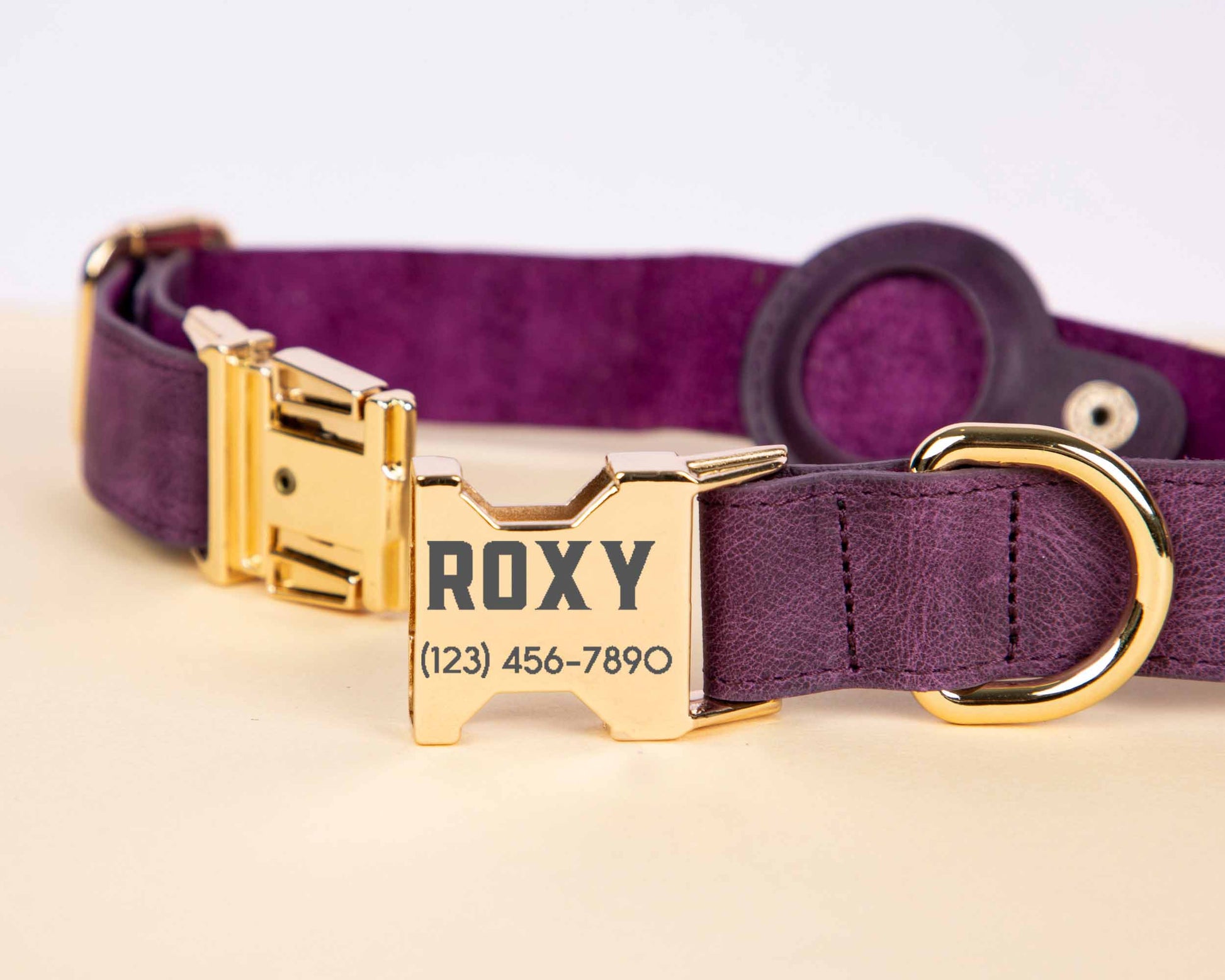 Scooby Leather Dog Collar With Air Tag Slot